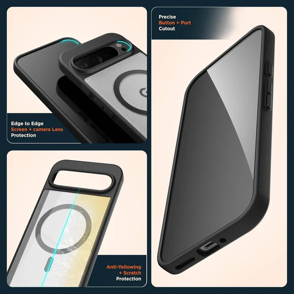 Encased Clearback Case Google Pixel 10 Pro XL Black NEW MagSafe Magnetic Wallet
